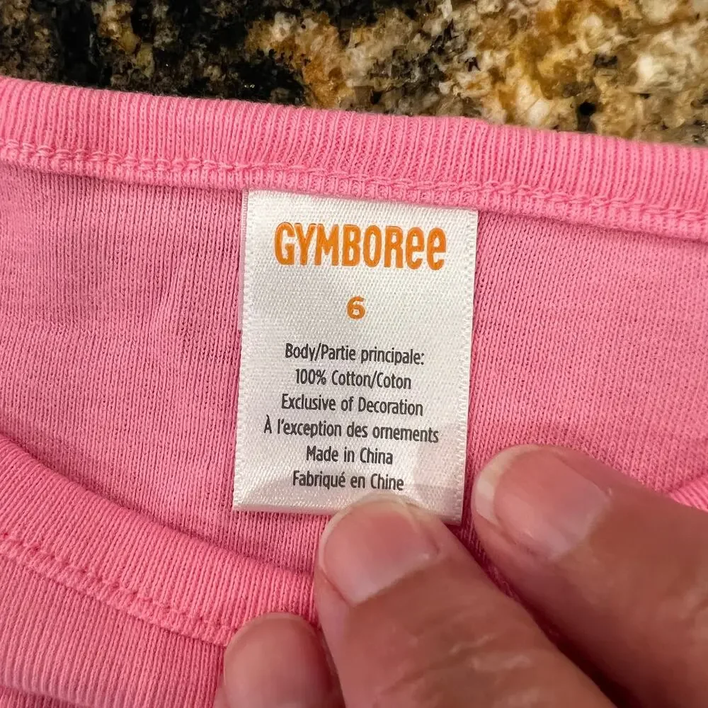 NWT Gymboree Pink W/Embroidered Easter Egg Basket Top